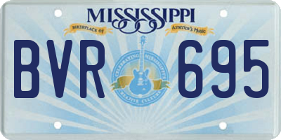 MS license plate BVR695