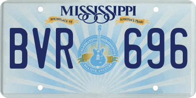 MS license plate BVR696