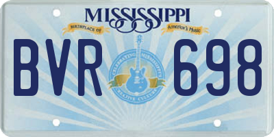 MS license plate BVR698