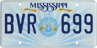 MS license plate BVR699