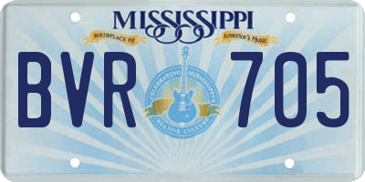 MS license plate BVR705
