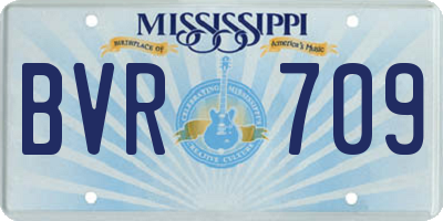 MS license plate BVR709