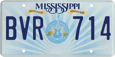 MS license plate BVR714