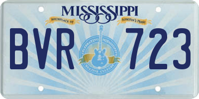 MS license plate BVR723
