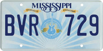 MS license plate BVR729