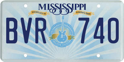 MS license plate BVR740