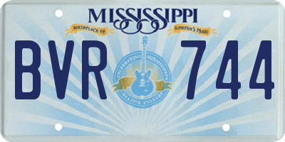 MS license plate BVR744