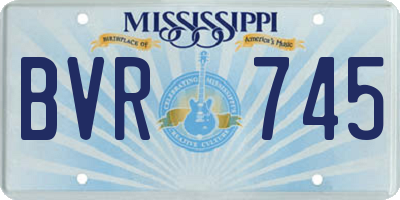 MS license plate BVR745