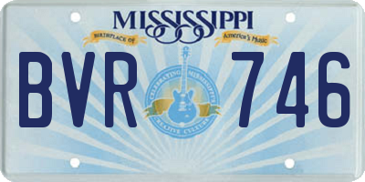 MS license plate BVR746