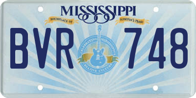MS license plate BVR748