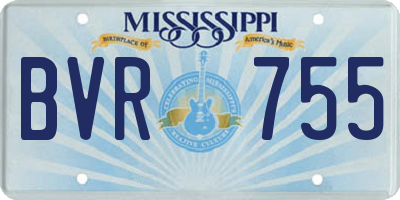 MS license plate BVR755