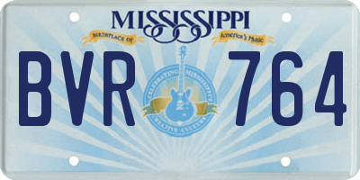 MS license plate BVR764