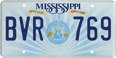 MS license plate BVR769