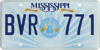 MS license plate BVR771