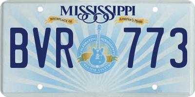 MS license plate BVR773