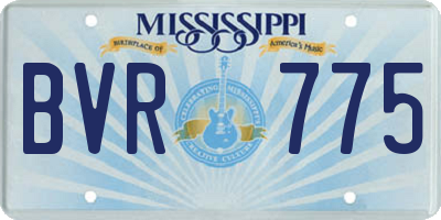 MS license plate BVR775