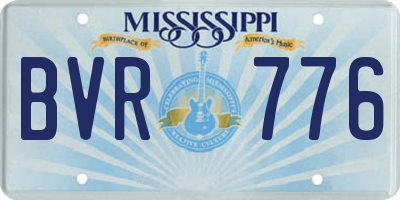 MS license plate BVR776