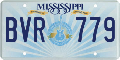 MS license plate BVR779