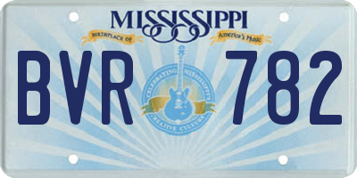MS license plate BVR782