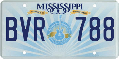 MS license plate BVR788