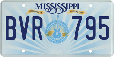 MS license plate BVR795
