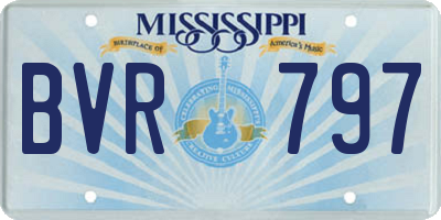 MS license plate BVR797
