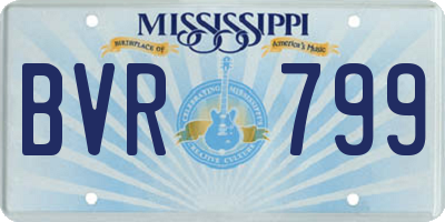 MS license plate BVR799