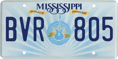 MS license plate BVR805