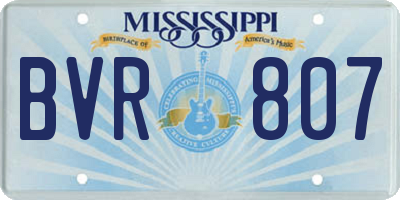 MS license plate BVR807