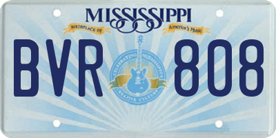 MS license plate BVR808