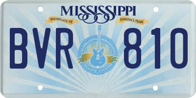 MS license plate BVR810