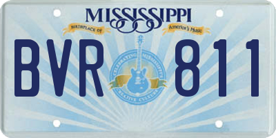 MS license plate BVR811