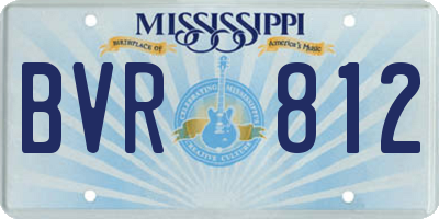 MS license plate BVR812
