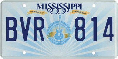 MS license plate BVR814