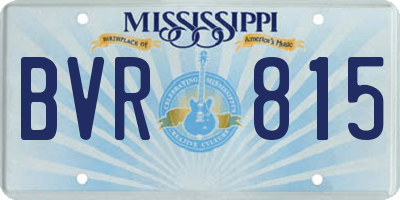 MS license plate BVR815