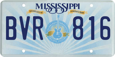 MS license plate BVR816