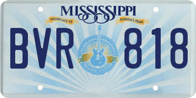 MS license plate BVR818
