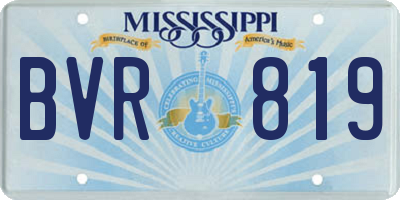 MS license plate BVR819