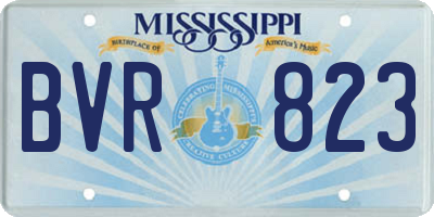 MS license plate BVR823