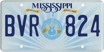 MS license plate BVR824