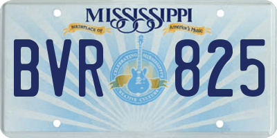 MS license plate BVR825