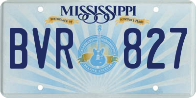 MS license plate BVR827