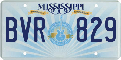 MS license plate BVR829