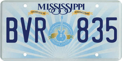 MS license plate BVR835