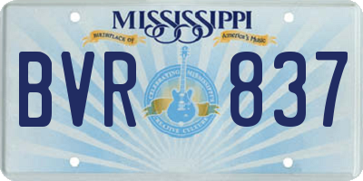 MS license plate BVR837