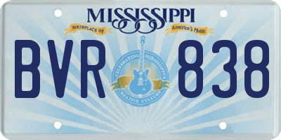 MS license plate BVR838