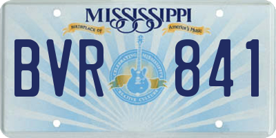 MS license plate BVR841