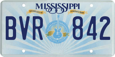 MS license plate BVR842