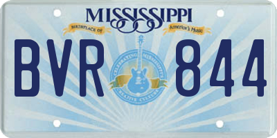 MS license plate BVR844