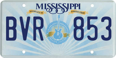 MS license plate BVR853